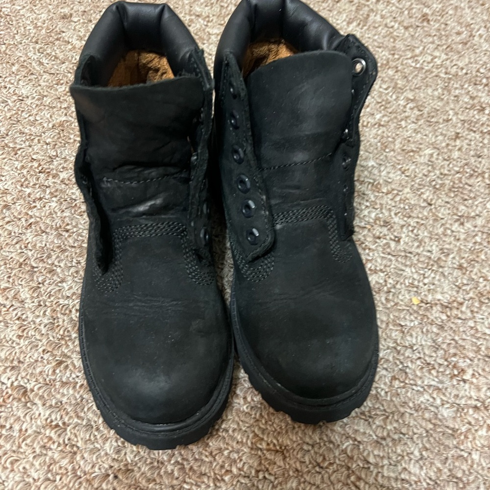 Timberland boys Dark Leather Boots